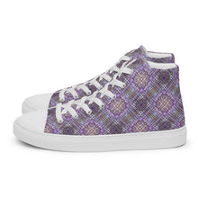 Load image into Gallery viewer, Men’s high top canvas shoes - PILLARS VIOLET