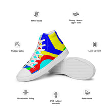 Load image into Gallery viewer, Men’s high top canvas shoes SQA4-V1 - EYE
