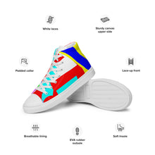 Load image into Gallery viewer, Men’s high top canvas shoes- SQ13-S1 - POD