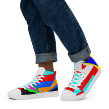Load image into Gallery viewer, Men’s high top canvas shoes- SQ13-S1 - POD