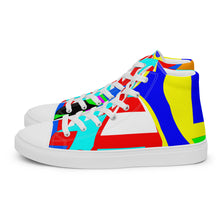Load image into Gallery viewer, Men’s high top canvas shoes- SQ13-V1 - POD