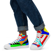 Load image into Gallery viewer, Men’s high top canvas shoes- SQ13-V1 - POD