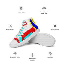 Load image into Gallery viewer, Men’s high top canvas shoes- SQ14-S1 - FLAMES