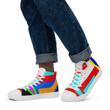 Load image into Gallery viewer, Men’s high top canvas shoes- SQ14-S1 - FLAMES
