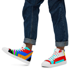 Load image into Gallery viewer, Men’s high top canvas shoes- SQ14-S1 - FLAMES