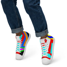 Load image into Gallery viewer, Men’s high top canvas shoes- SQ14-S1 - FLAMES