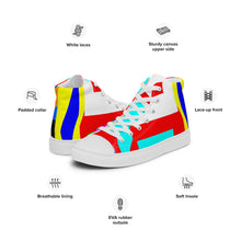 Load image into Gallery viewer, Men’s high top canvas shoes- SQ14-S1 - FLAMES