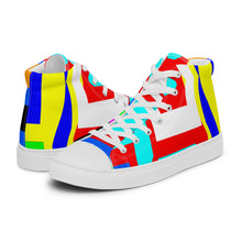 Load image into Gallery viewer, Men’s high top canvas shoes- SQ14-V1 - FLAMES
