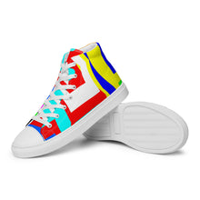 Load image into Gallery viewer, Men’s high top canvas shoes- SQ14-V1 - FLAMES