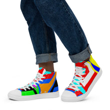 Load image into Gallery viewer, Men’s high top canvas shoes- SQ14-V1 - FLAMES