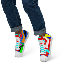 Load image into Gallery viewer, Men’s high top canvas shoes- SQ14-V1 - FLAMES