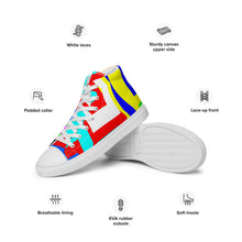 Load image into Gallery viewer, Men’s high top canvas shoes- SQ14-V1 - FLAMES