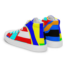 Load image into Gallery viewer, Men’s high top canvas shoes- SQ13-V1 - POD
