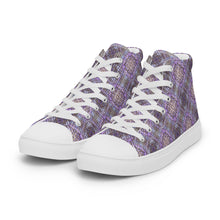 Load image into Gallery viewer, Men’s high top canvas shoes - PILLARS VIOLET