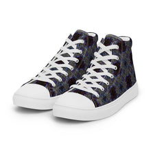 Load image into Gallery viewer, Men’s high top canvas shoes - CHOCOLATE BLUE