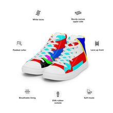 Load image into Gallery viewer, Men’s high top canvas shoes- SQ13-S1 - POD