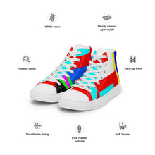 Load image into Gallery viewer, Men’s high top canvas shoes- SQ14-S1 - FLAMES