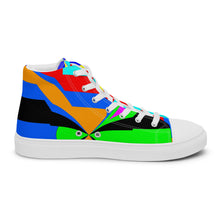 Load image into Gallery viewer, Men’s high top canvas shoes- SQ13-V1 - POD
