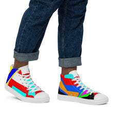 Load image into Gallery viewer, Men’s high top canvas shoes- SQ13-S1 - POD