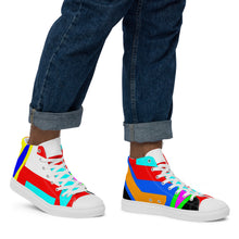 Load image into Gallery viewer, Men’s high top canvas shoes- SQ14-S1 - FLAMES