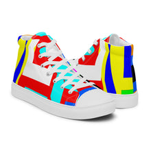 Load image into Gallery viewer, Men’s high top canvas shoes- SQ14-V1 - FLAMES