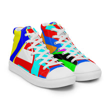 Load image into Gallery viewer, Men’s high top canvas shoes- SQ13-V1 - POD
