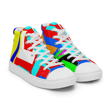 Load image into Gallery viewer, Men’s high top canvas shoes- SQ14-V1 - FLAMES