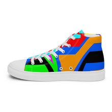 Load image into Gallery viewer, Men’s high top canvas shoes- SQ14-V1 - FLAMES