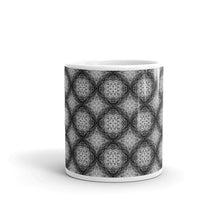 Load image into Gallery viewer, White glossy mug - SCRIBBLE FLOWER