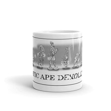 Load image into Gallery viewer, White glossy mug - Aquatic Ape Devolution