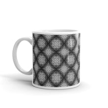 Load image into Gallery viewer, White glossy mug - SCRIBBLE FLOWER