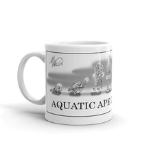 Load image into Gallery viewer, White glossy mug - Aquatic Ape Devolution