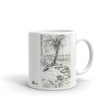 Load image into Gallery viewer, White glossy mug - PALM ON THE ROCKS