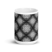Load image into Gallery viewer, White glossy mug - SCRIBBLE FLOWER
