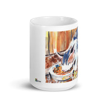 Load image into Gallery viewer, White glossy mug - KITTEN DINNER