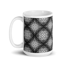 Load image into Gallery viewer, White glossy mug - SCRIBBLE FLOWER