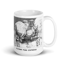 Load image into Gallery viewer, White glossy mug - Flying Pigs Express