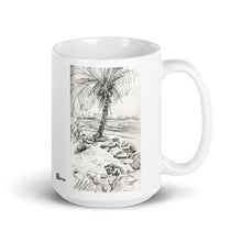 Load image into Gallery viewer, White glossy mug - PALM ON THE ROCKS