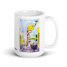 Load image into Gallery viewer, White glossy mug - HOLIDAY LIGHTS SHARP
