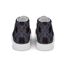Load image into Gallery viewer, Women’s high top canvas shoes - CHOCOLATE BLUE RIBBON