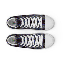 Load image into Gallery viewer, Women’s high top canvas shoes - CHOCOLATE BLUE RIBBON