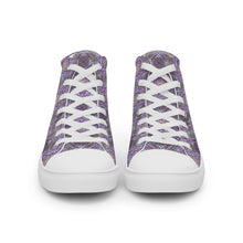 Load image into Gallery viewer, Women’s high top canvas shoes - PILLARS VIOLET
