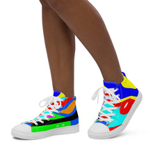 Load image into Gallery viewer, Women’s high top canvas shoes - SQA12-V1