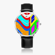 Load image into Gallery viewer, Ultra-Thin Leather Strap Quartz Watch (Silver With Indicators) - A5 WIND
