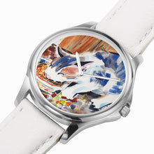 Load image into Gallery viewer, Stylish Classic Leather Strap Quartz Watch (Silver) KITTEN DINNER
