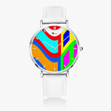 Load image into Gallery viewer, Ultra-Thin Leather Strap Quartz Watch (Silver With Indicators) - A5 WIND
