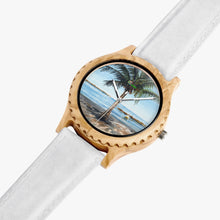 Load image into Gallery viewer, Italian Olive Lumber Wooden Watch - Leather Strap - ONE PALM
