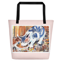 Load image into Gallery viewer, TOTE &amp; BEACH BAG - KITTEN&#39;S DINNER
