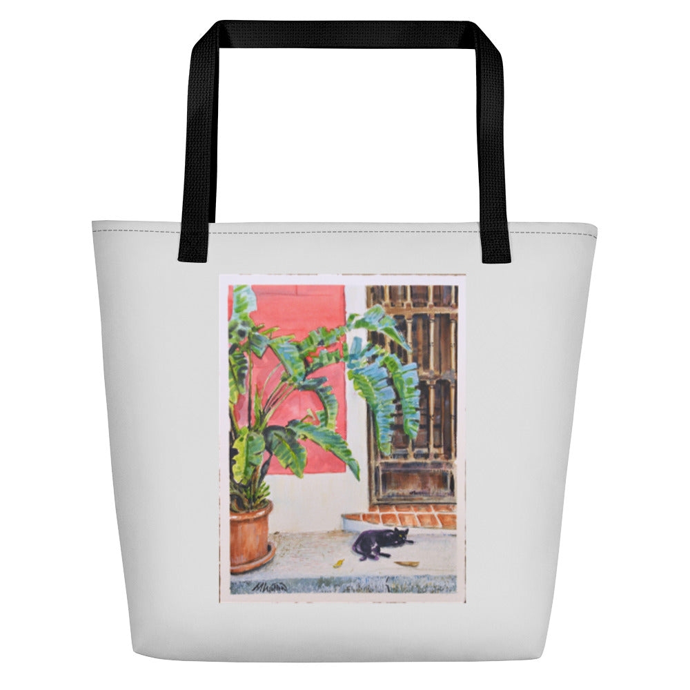 TOTE & BEACH BAG - CAT & DOOR