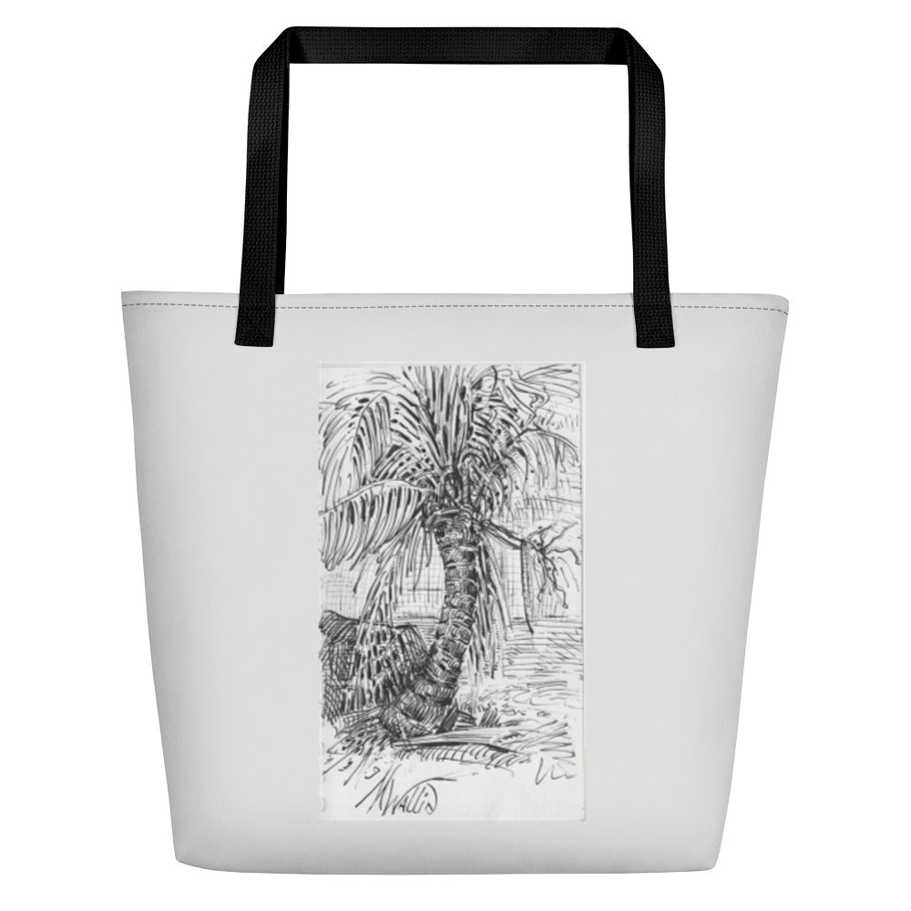 TOTE & BEACH BAG - PALM SKETCH